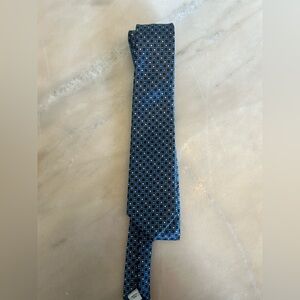Izod Navy and Light Blue Geometric Tie